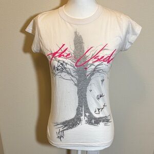 Women's White Graphic Tree Logo Tee